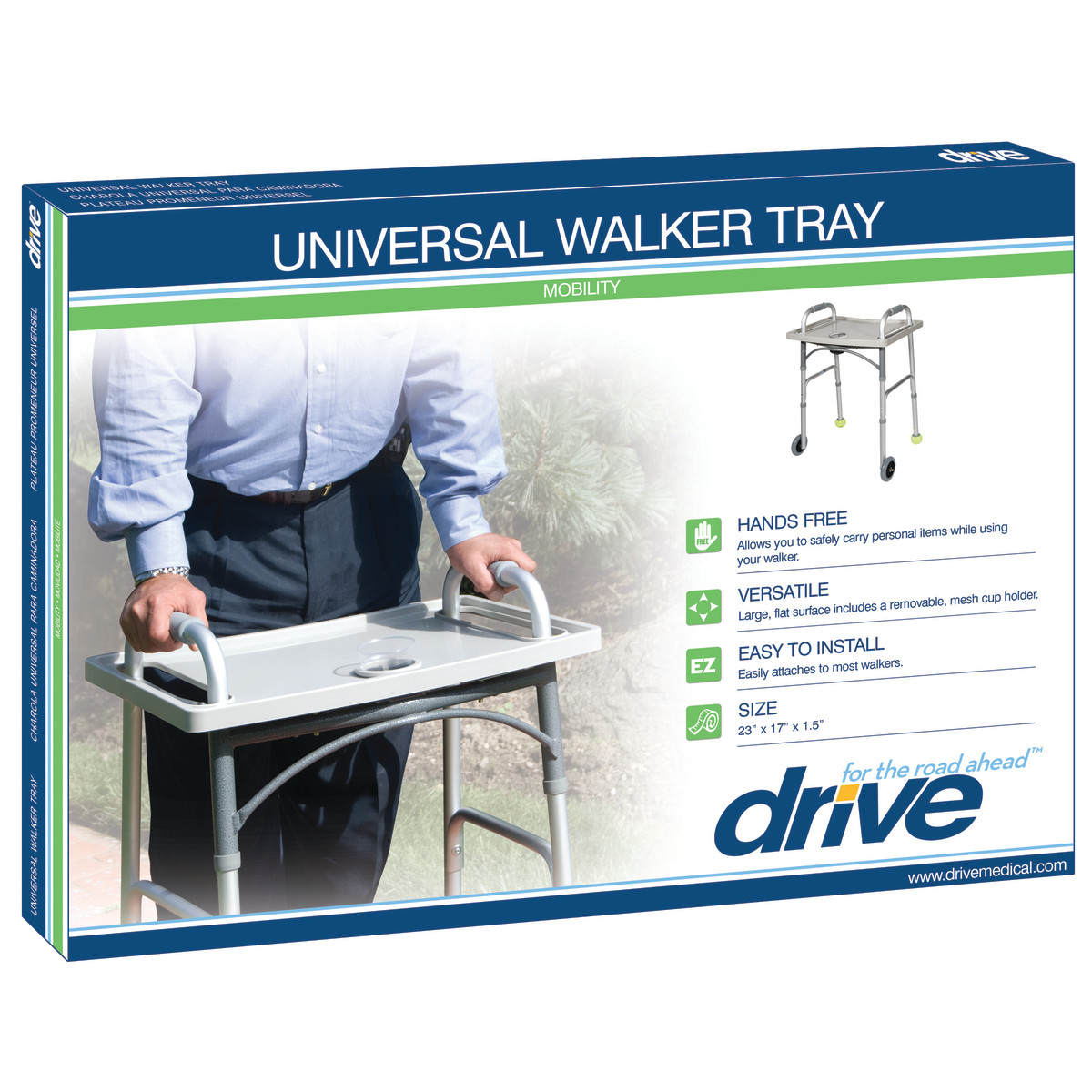 Universal Walker Tray with Cup Holder - Image 2