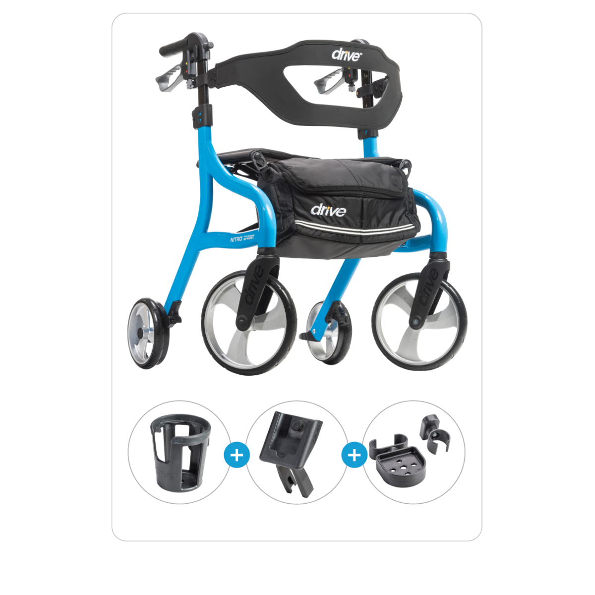 Nitro® Sprint Rollator with Accessories (Blue) - Image 7