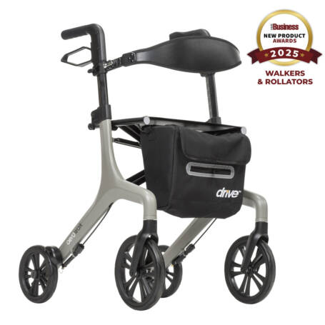 AeroWalk Ultra-Lite Rollator (Gray)