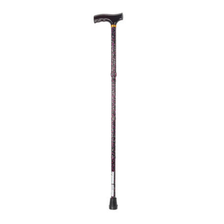 Aluminum Folding Canes, Height Adjustable (Black Floral)