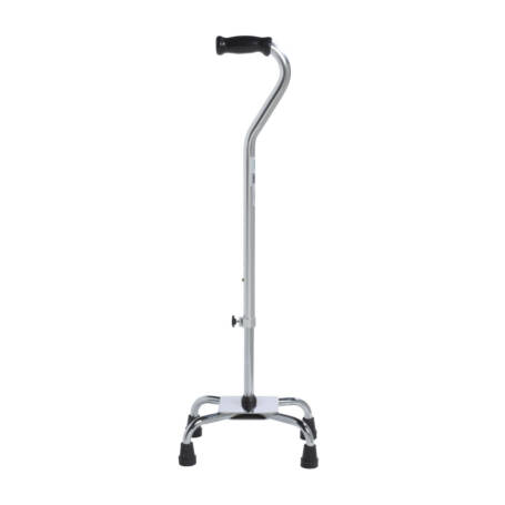 Bariatric Heavy Duty Quad Cane, Large Base (Silver)