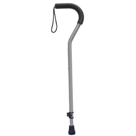 Drive Medical Offset Aluminum Cane with Tab-Loc Silencer (Black)