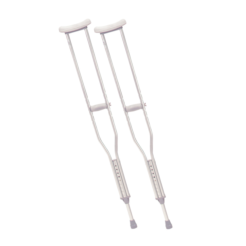 Drive Medical Aluminum Walking Crutches with Accessories
