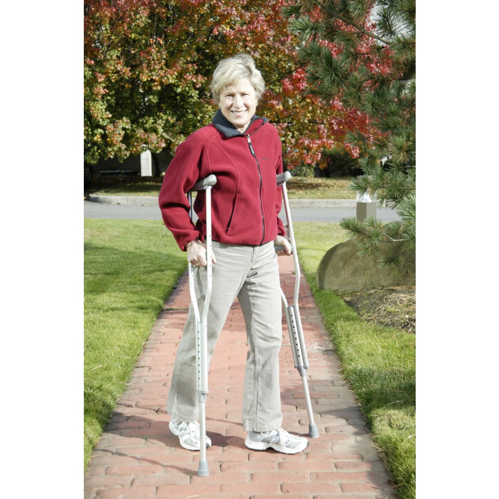 Drive Medical Aluminum Walking Crutches with Accessories - Image 2