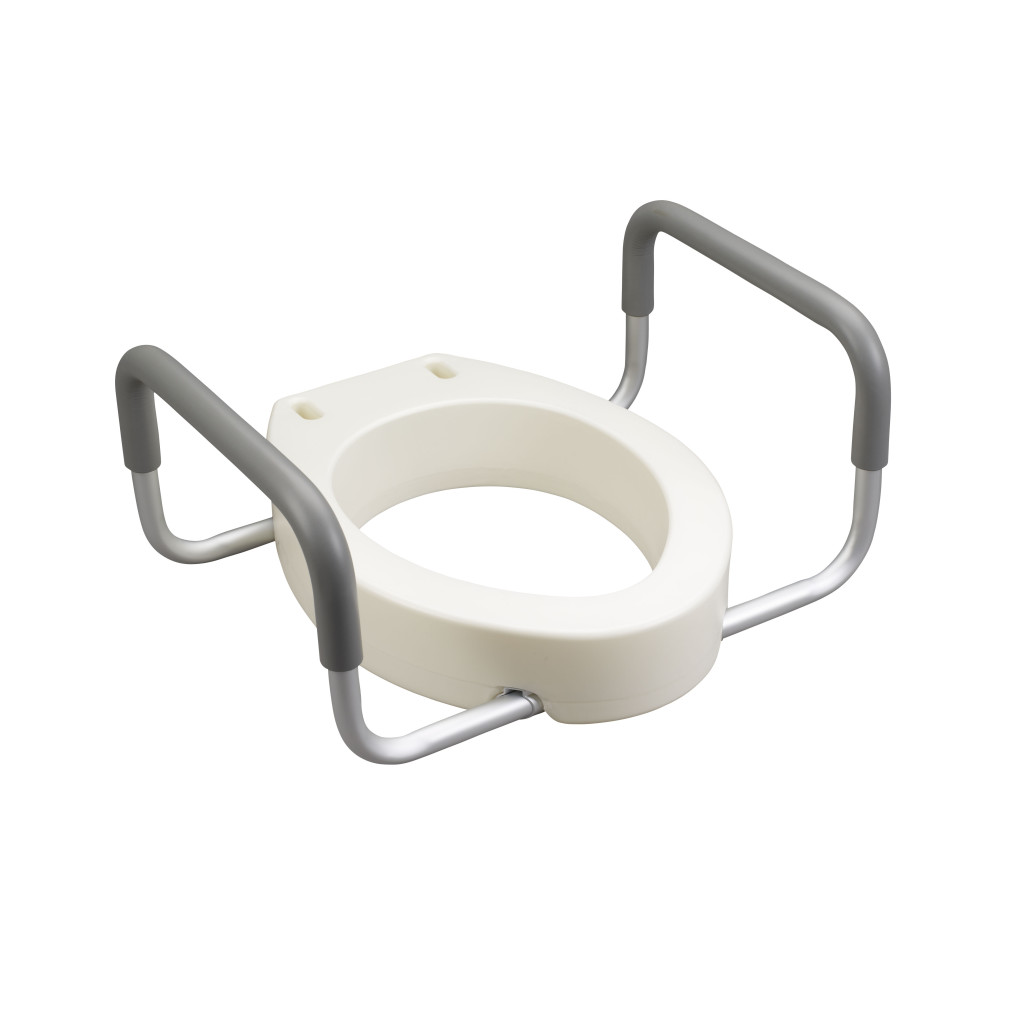 Premium Raised Toilet Seat with Removable Arms (Elongated) - Image 2
