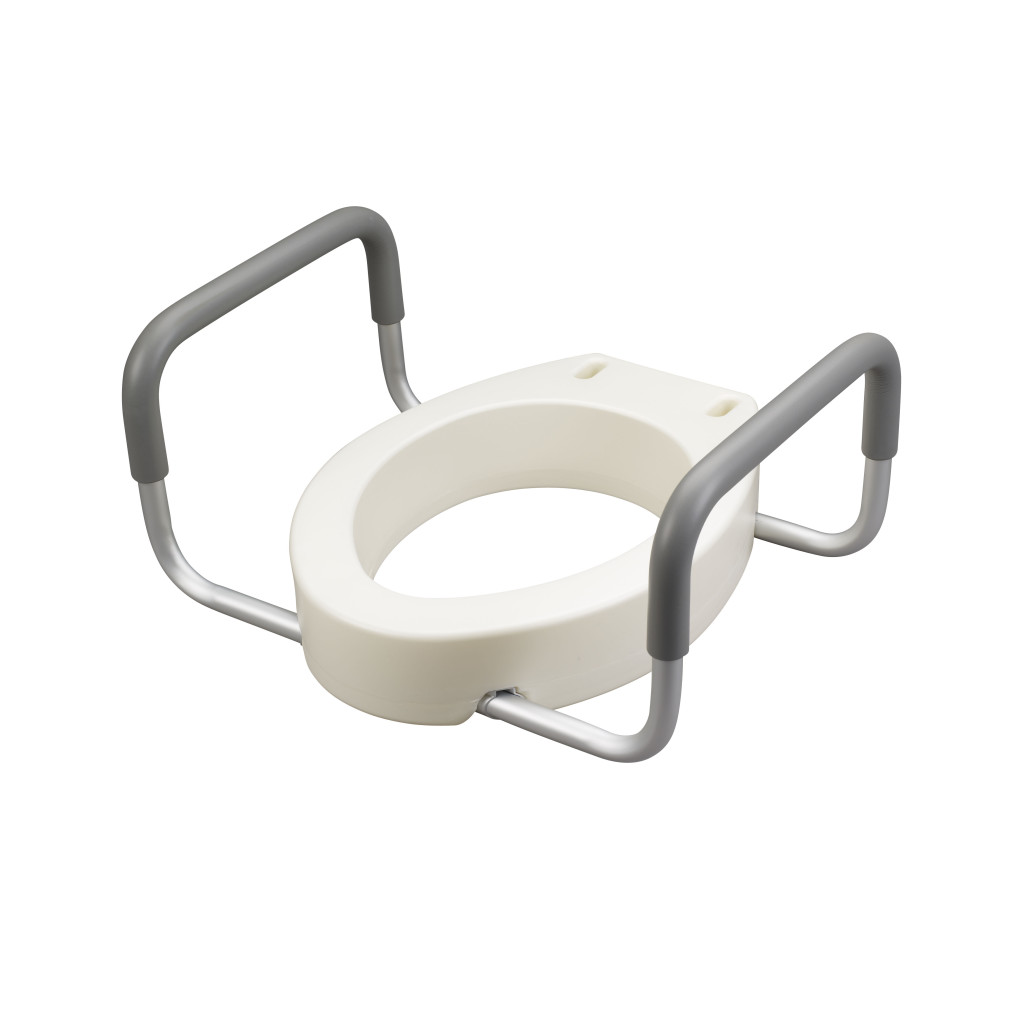 Premium Raised Toilet Seat with Removable Arms (Elongated) - Image 3