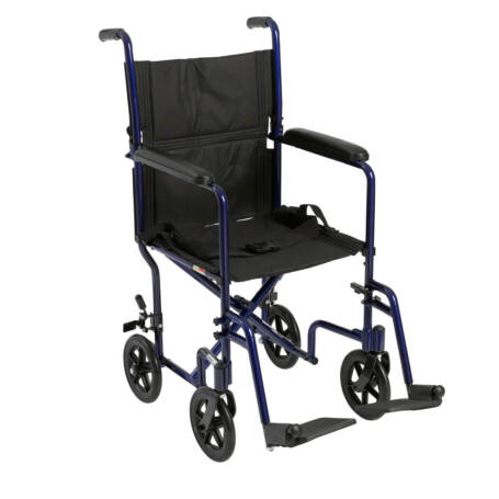 Aluminum Transport Chair (19", Blue)