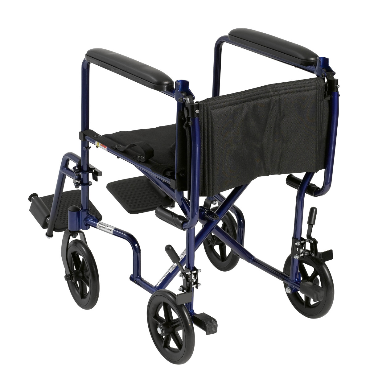 Aluminum Transport Chair (19", Blue) - Image 2