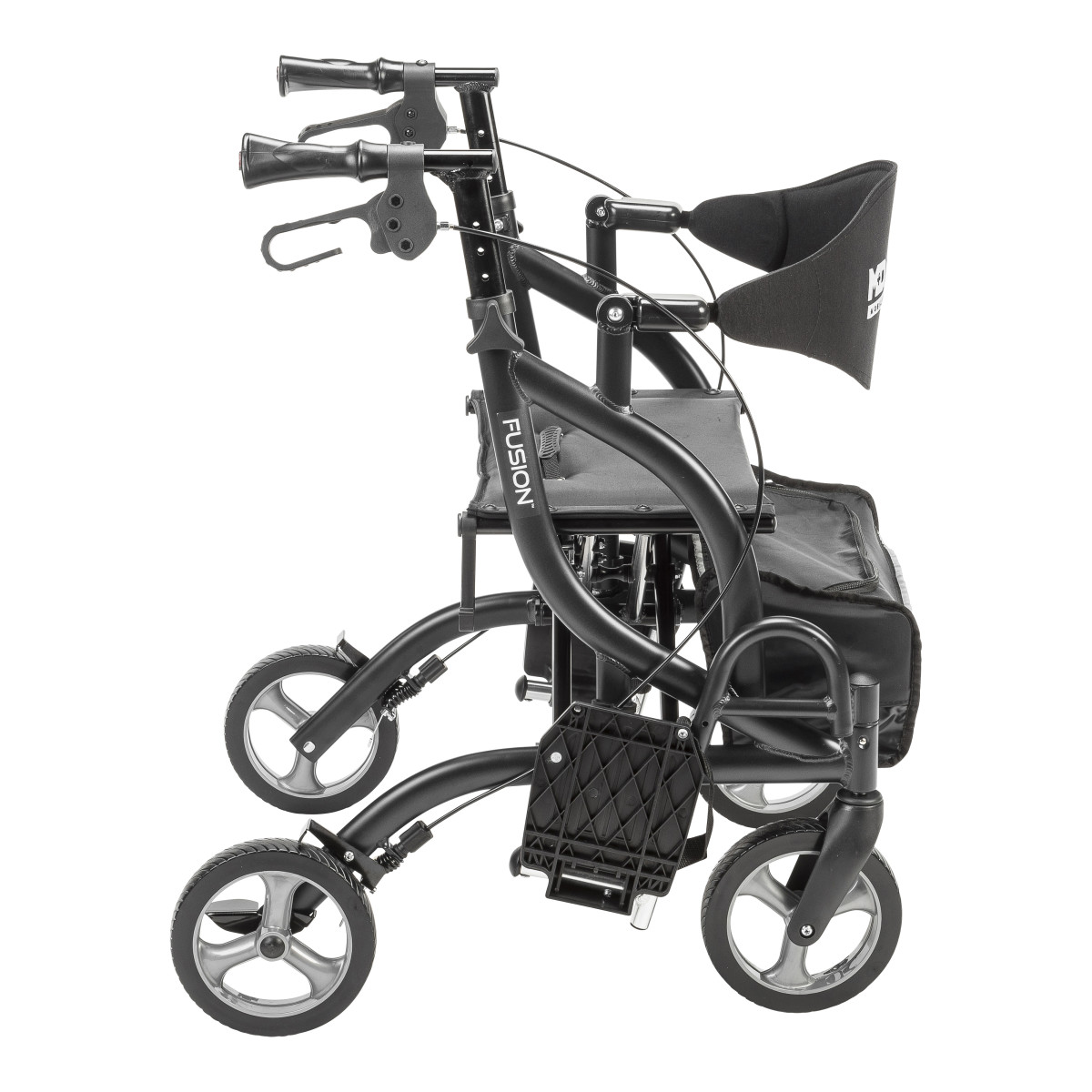 MD by Drive Fusion 2 in 1 Rollator/Transport Chair (Black) - Image 15