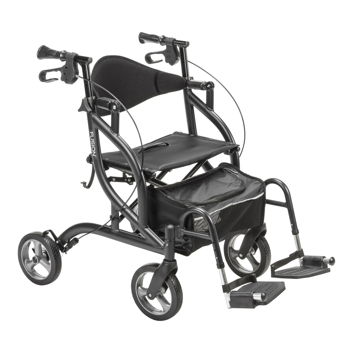MD by Drive Fusion 2 in 1 Rollator/Transport Chair (Black) - Image 20
