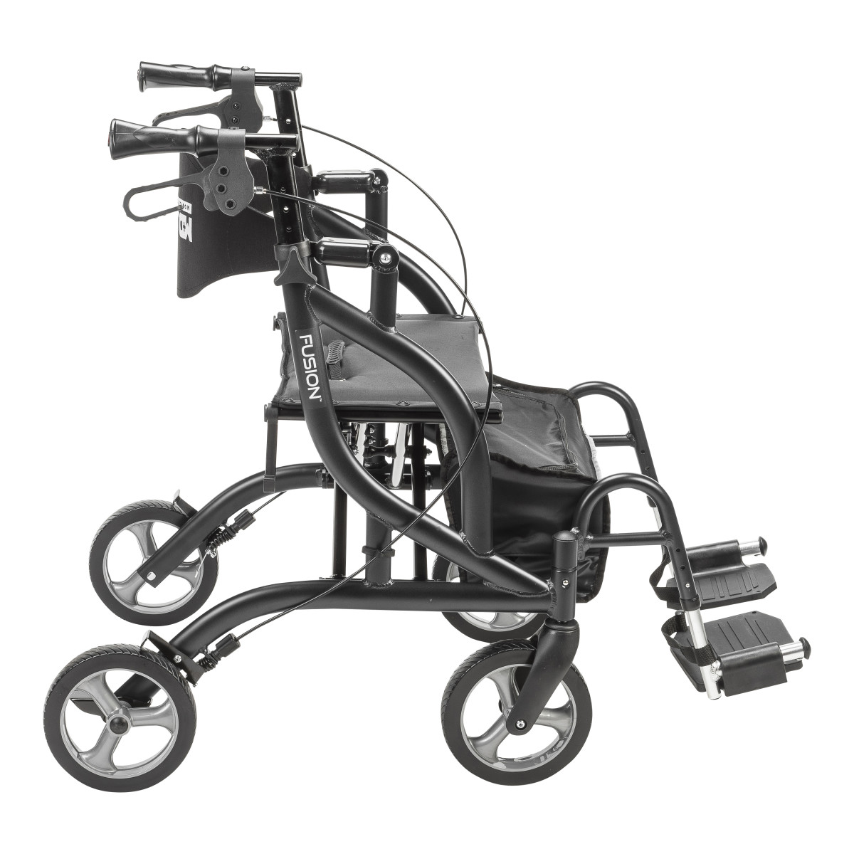 MD by Drive Fusion 2 in 1 Rollator/Transport Chair (Black) - Image 21