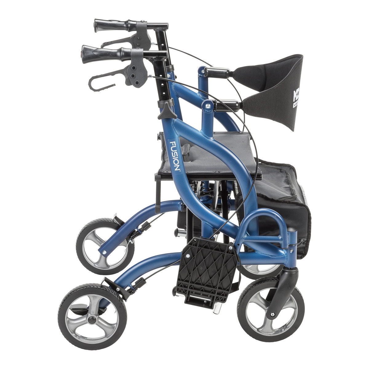 MD by Drive Fusion 2 in 1 Rollator/Transport Chair (Blue) - Image 6