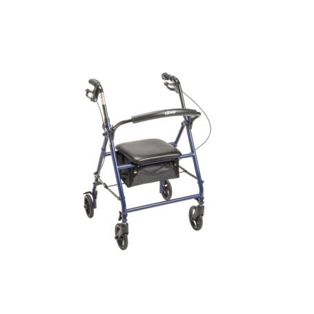 Steel Rollator with 6" Wheels, Knockdown (Black/Silver)