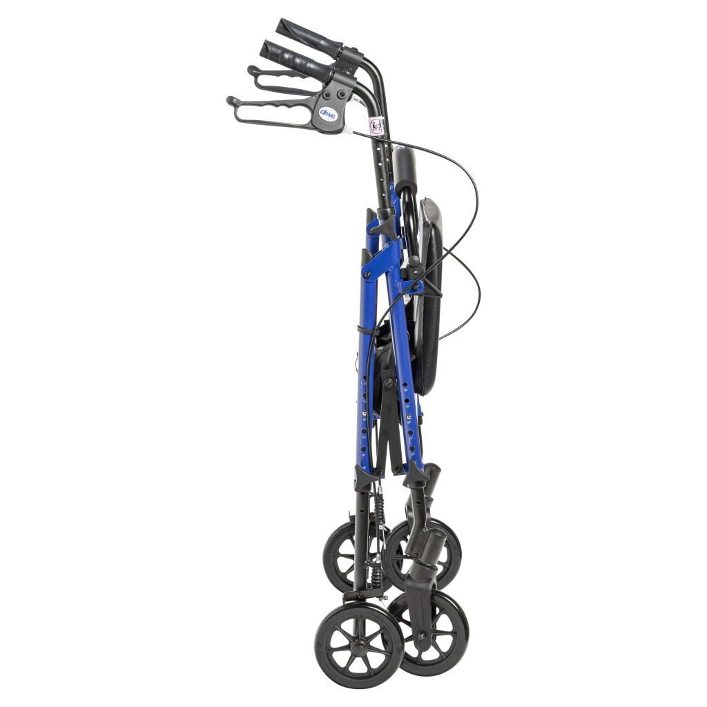Adjustable Height Rollator with 6" Casters (Blue) - Image 7