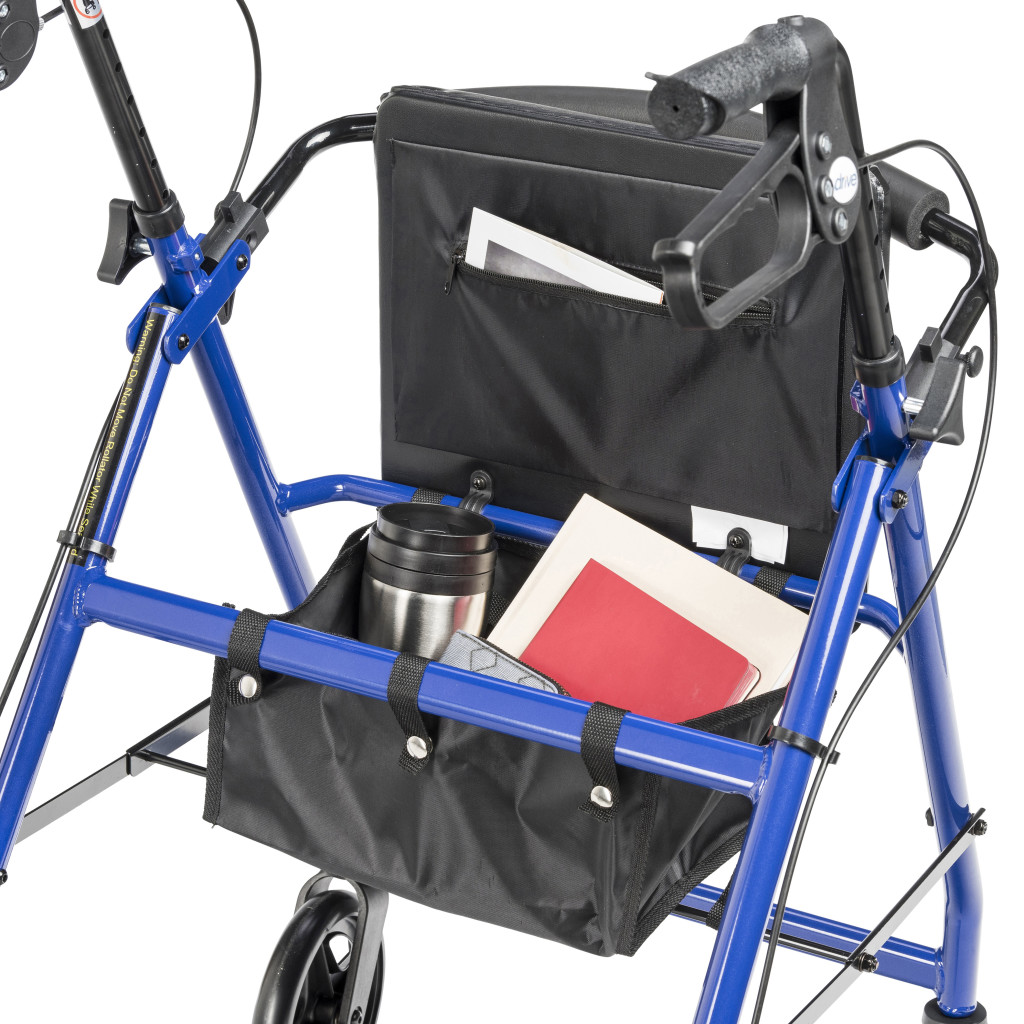 Adjustable Height Rollator with 6" Casters (Blue) - Image 8