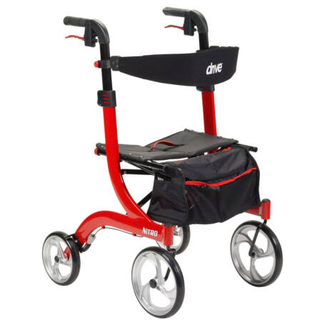 Nitro Aluminum Rollator (Standard Height, 10" Casters)