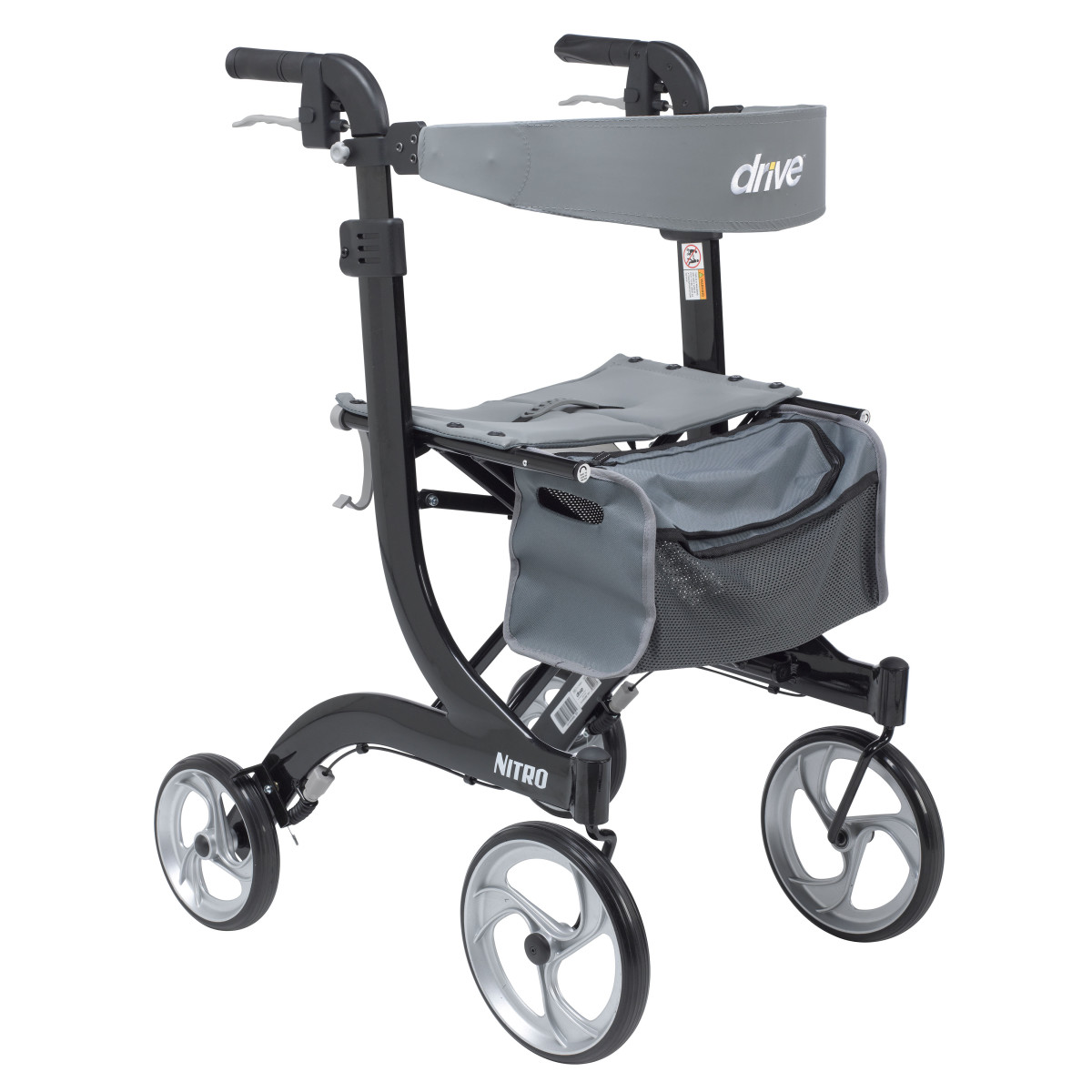 Nitro Aluminum Rollator, Tall Height (Black) - Image 2