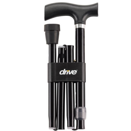 Bariatric Aluminum Folding Cane, Height Adjustable