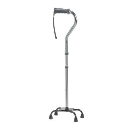 Folding Quad Cane, Small Base (Charcoal)