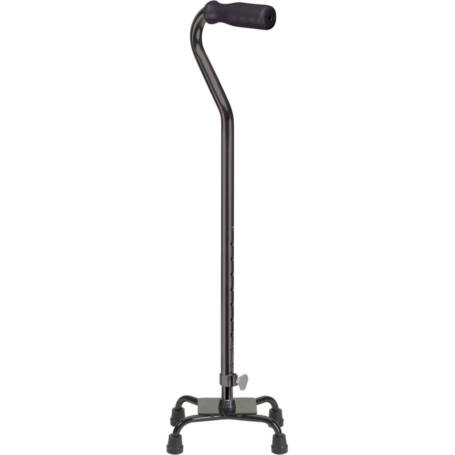 Quad Cane, Small Base (Black, Foam Grip)