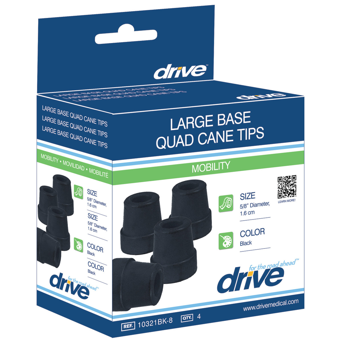 Large Base Quad Cane Tip (5/8" cane diameter) - Image 2