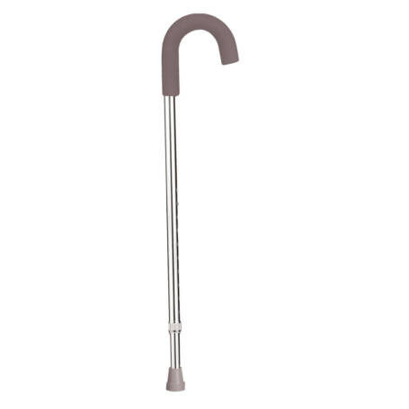 Drive Medical Round-Handle Cane with Foam Grip (Silver)