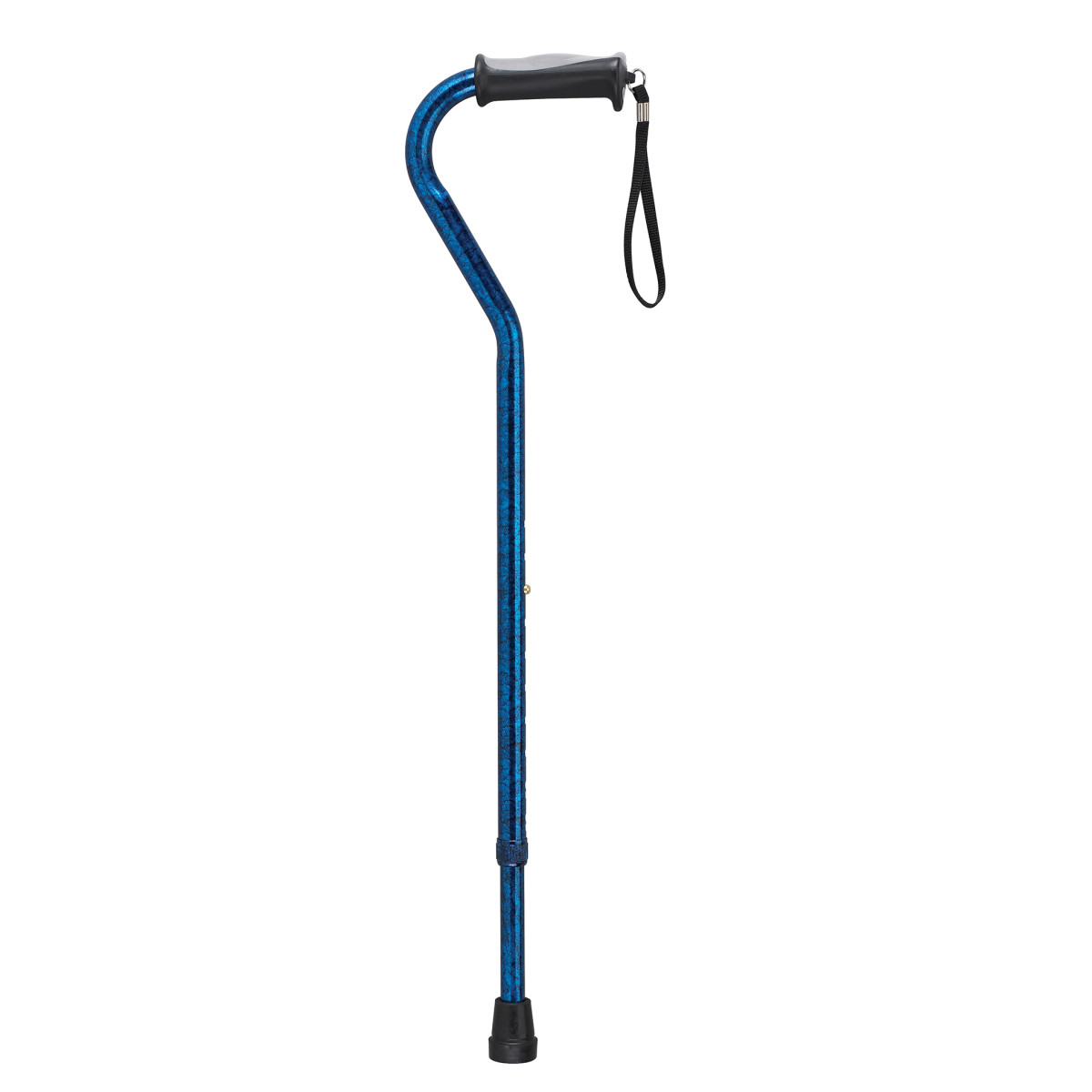 Gel Grip Aluminum Offset Canes (Blue Crackle)