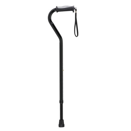 Drive Medical Gel Grip Offset Handle Cane (Black)