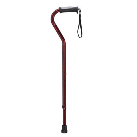 Gel Grip Aluminum Offset Canes (Red Crackle)