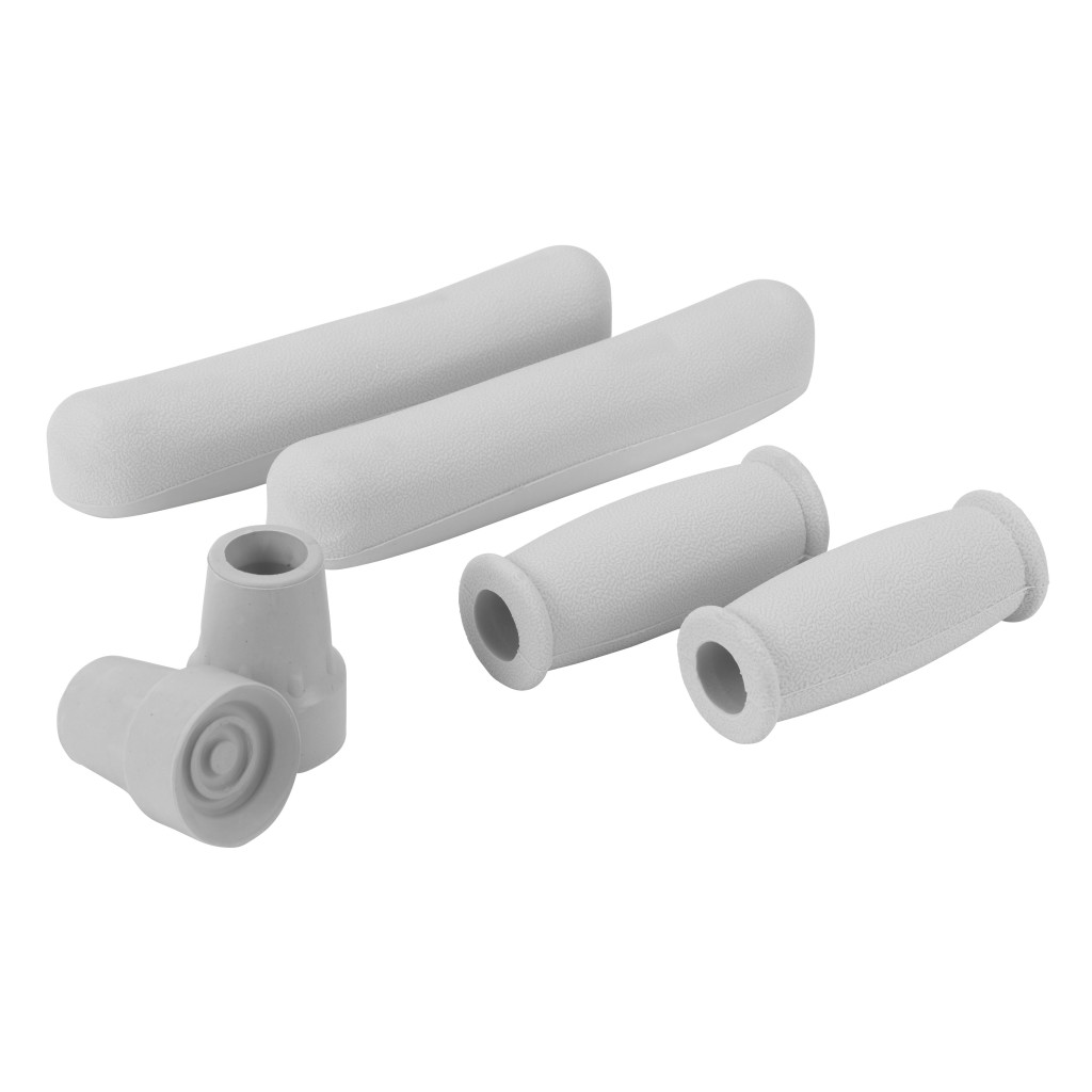 Drive Medical Crutch Accessory Kit (For Universal Crutches, Gray)