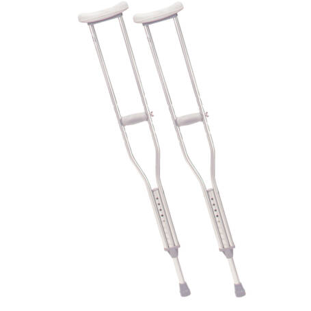 Drive Medical Aluminum Walking Crutches with Accessories (Adult, 1 Pair, Retail)