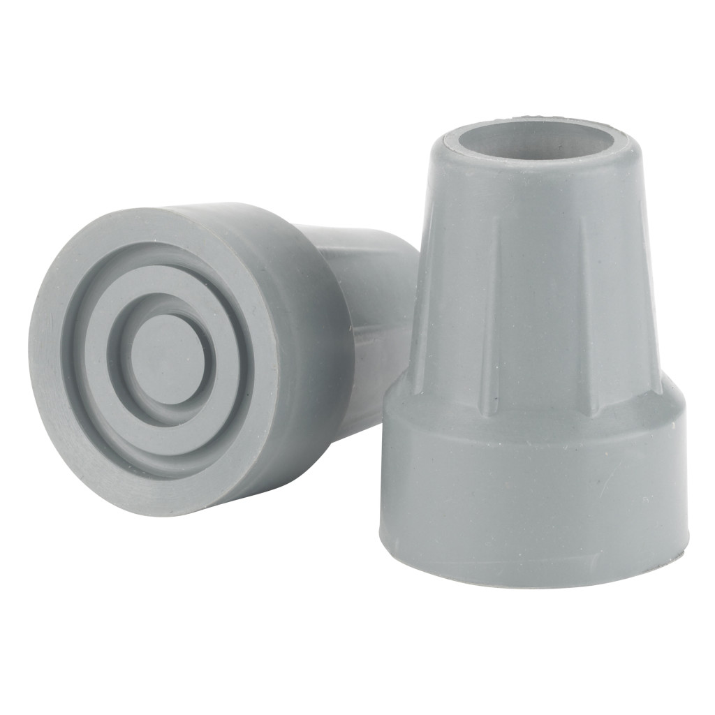 Drive Medical Crutch Tips (7/8" diameter, Gray, 1 Pair)