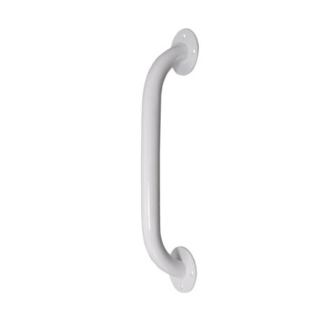 12" White Powder-Coated Grab Bar