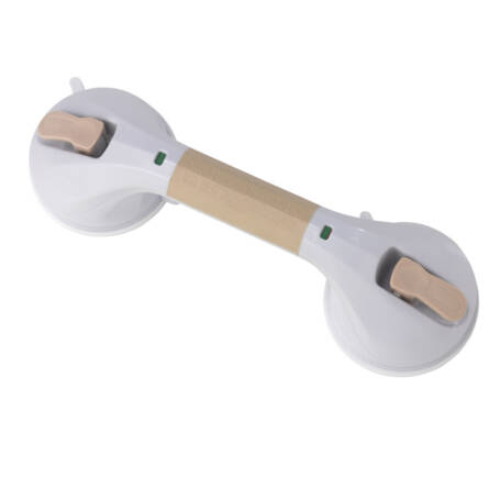 12" Suction Cup Grab Bar (White & Beige)